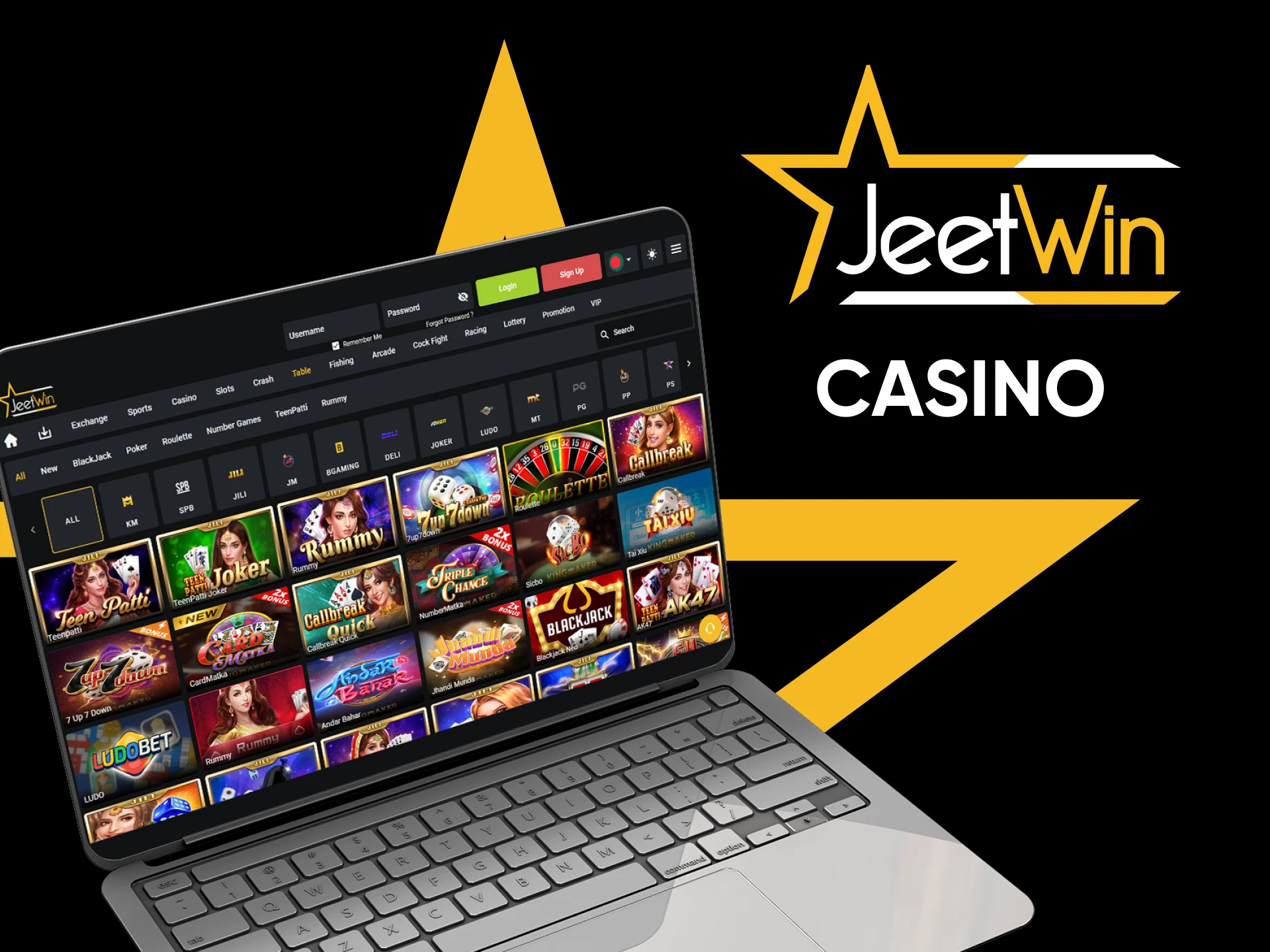 To play on Jeetwin, choose a casino.