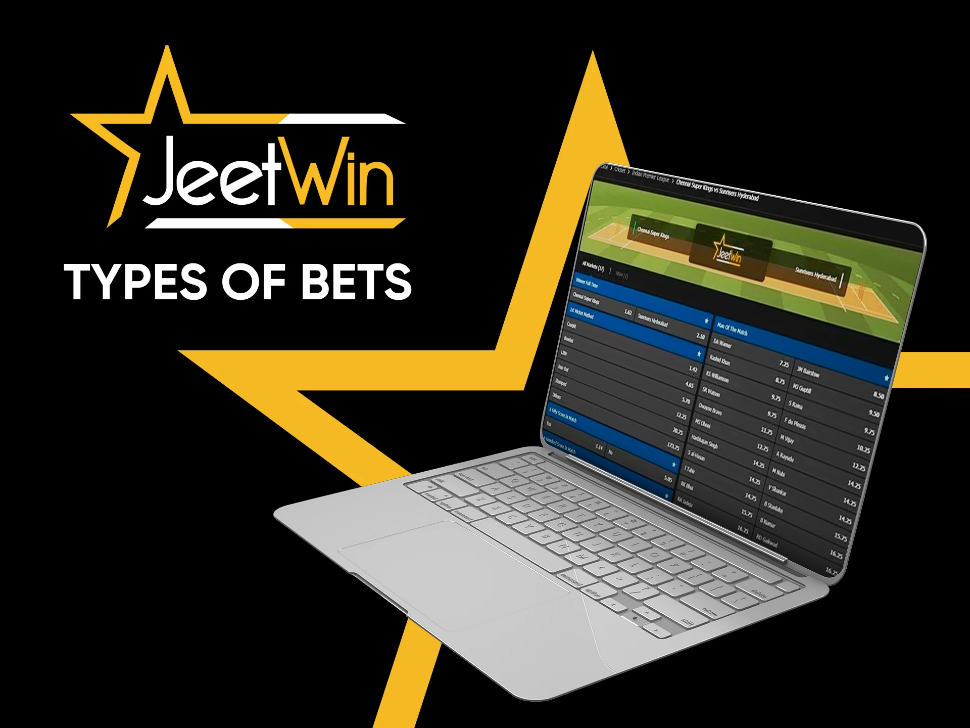 We will tell you what types of bets there are on Jeetwin.