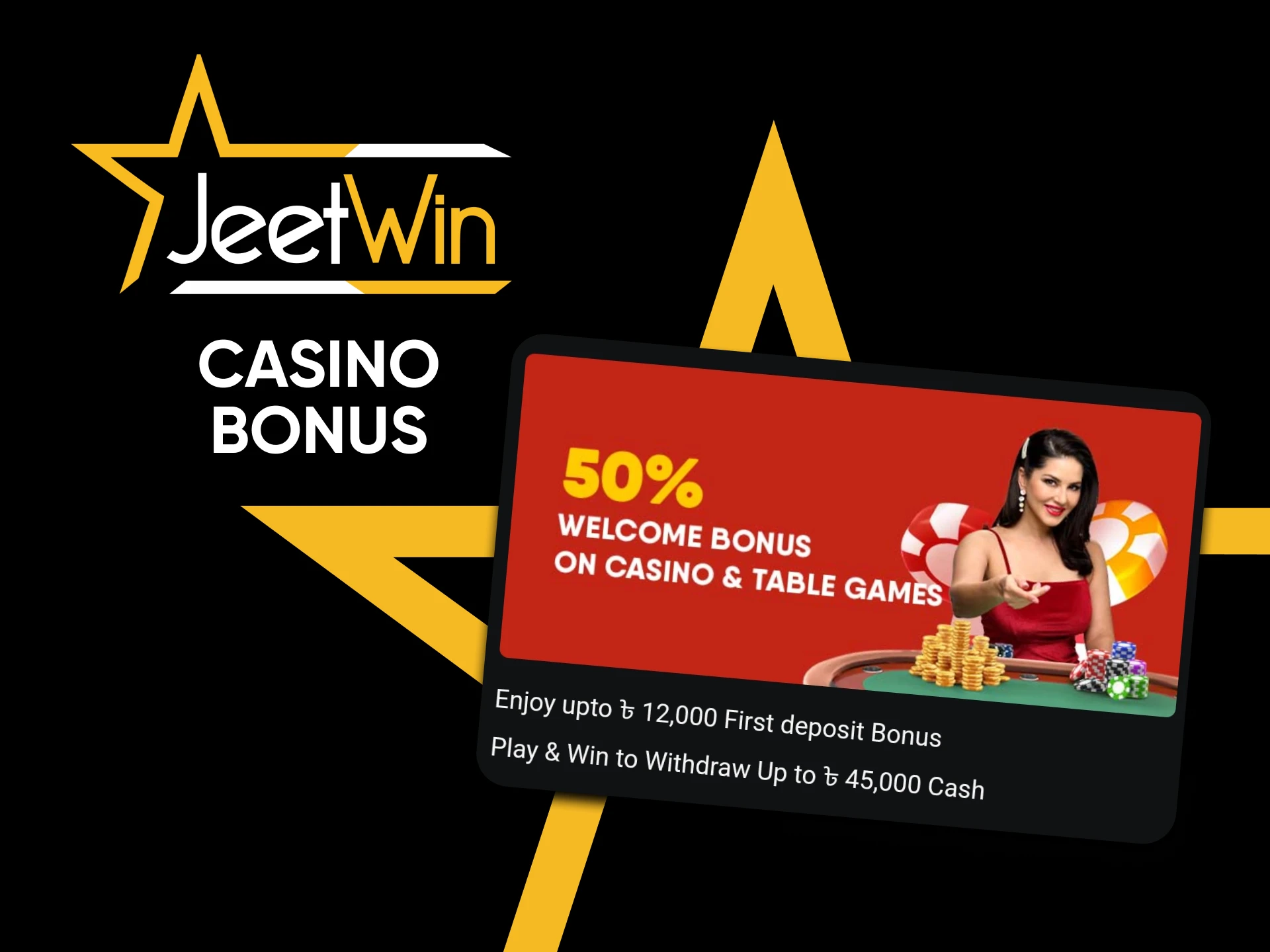 Jeetwin is giving a casino bonus.