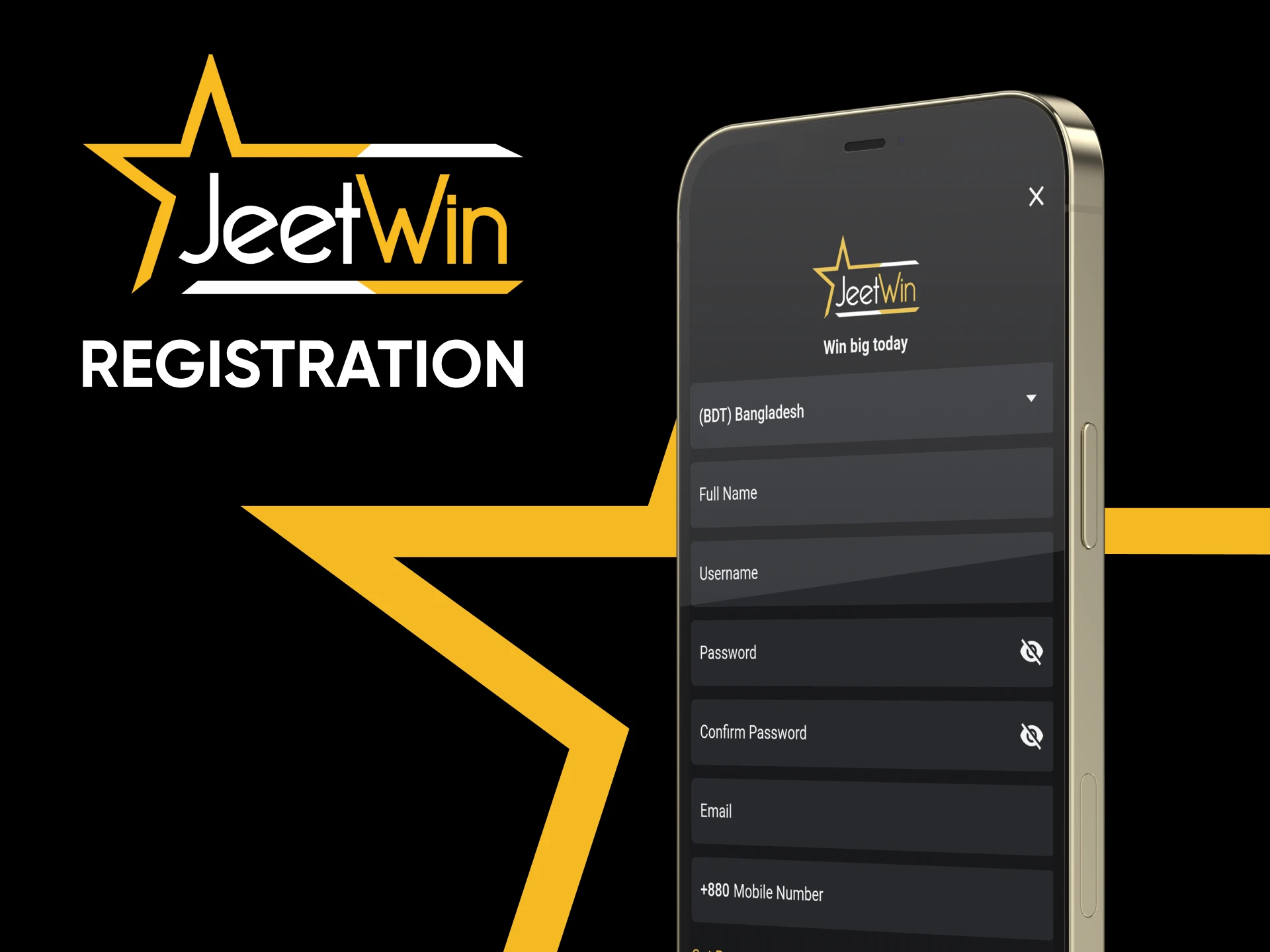 Register for the Jeetwin app.