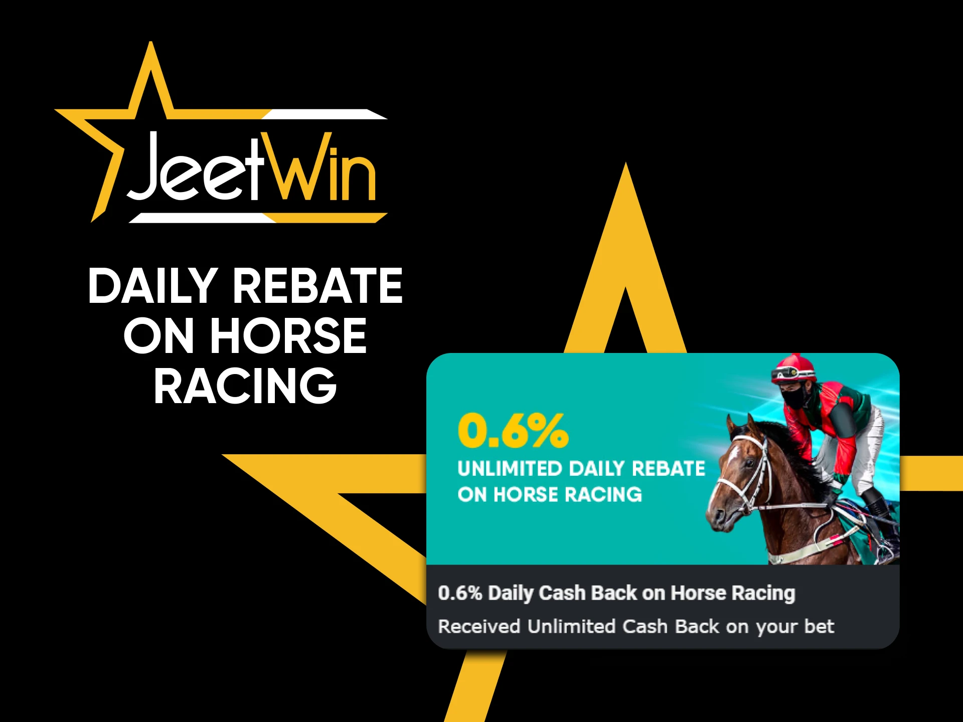 Get daily discount on horse racing from JeetWin.