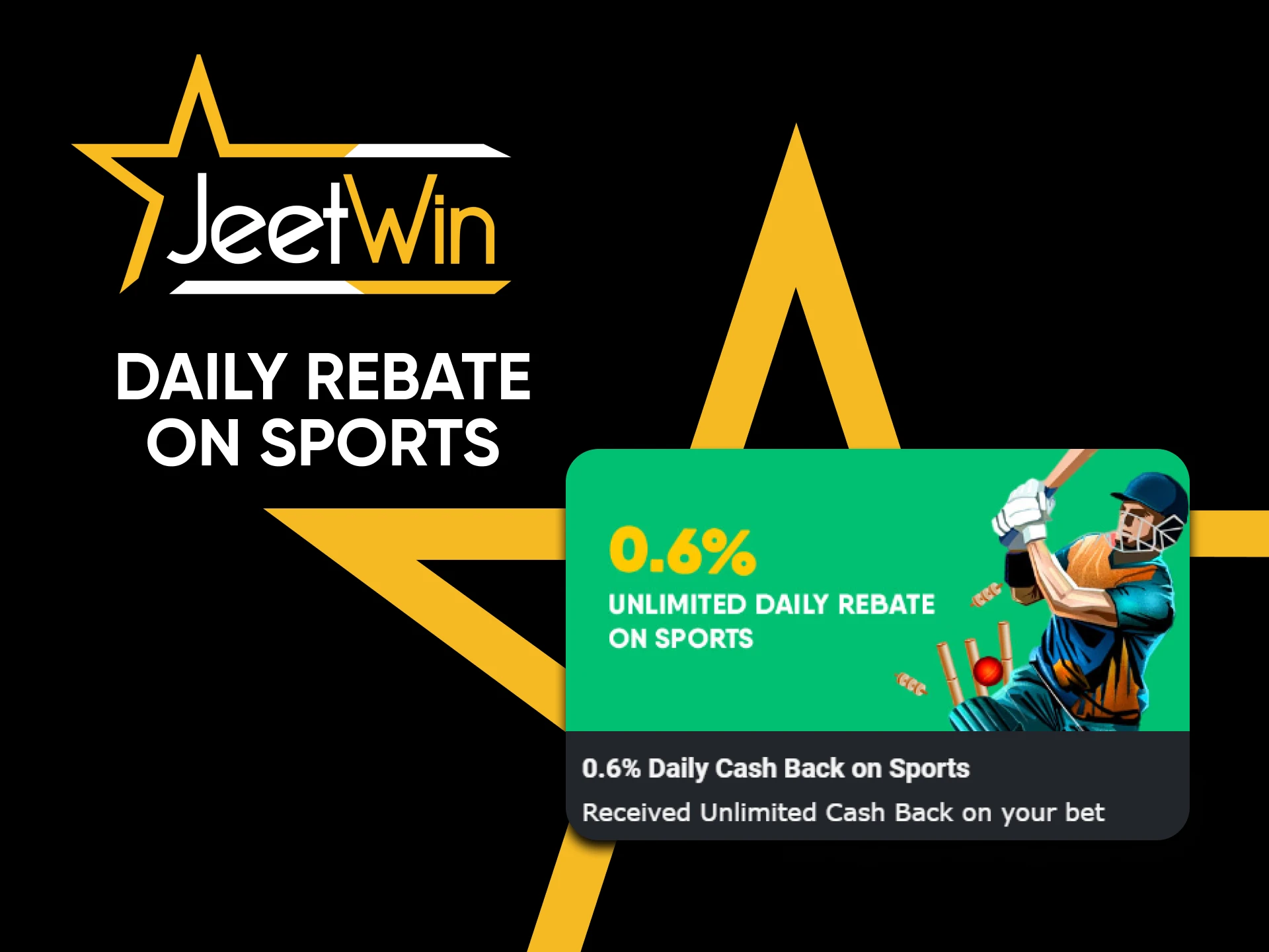 Get daily discount on sports from JeetWin.