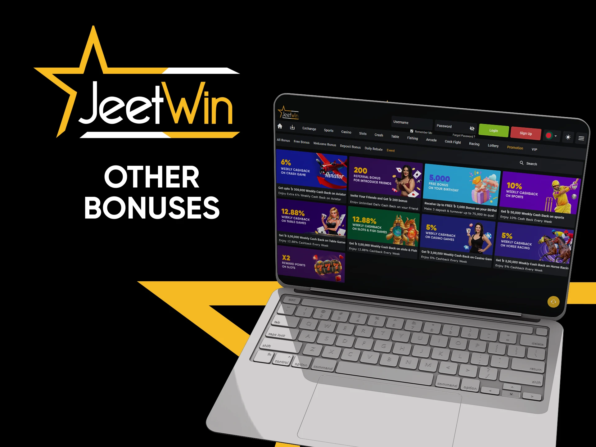 We will tell you about all the bonuses from JeetWin.