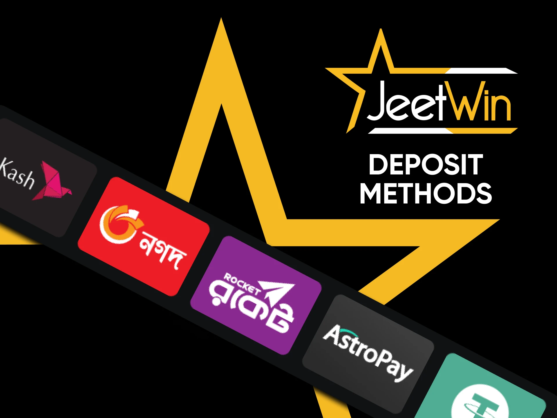 We will tell you what deposit methods are available on JeetWin.